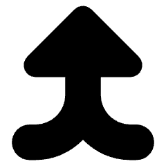 Triangle Arrow Merge Vertical Large Icon from Core Solid Set