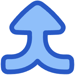 Triangle Arrow Merge Vertical Large Icon from Plump Duo Set