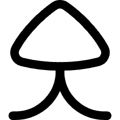 Triangle Arrow Merge Vertical Large Icon from Flex Line Set