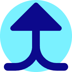 Triangle Arrow Merge Vertical Large Icon from Core Pop Set