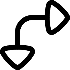 Triangle Arrow Top Left Corner Large Icon from Flex Line Set