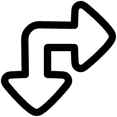 Triangle Arrow Top Left Corner Large Icon from Plump Line Set