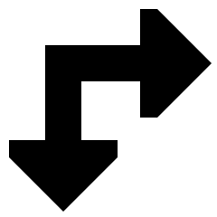 Triangle Arrow Top Left Corner Large Icon from Sharp Solid Set