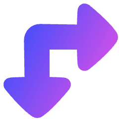 Triangle Arrow Top Left Corner Large Icon from Plump Gradient Set