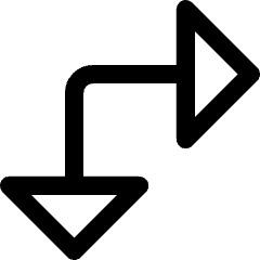Triangle Arrow Top Left Corner Large Icon from Core Line Set