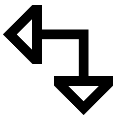 Triangle Arrow Top Right Corner Large Icon from Sharp Line Set