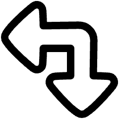 Triangle Arrow Top Right Corner Large Icon from Plump Line Set