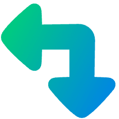 Triangle Arrow Top Right Corner Large Icon from Plump Gradient Set