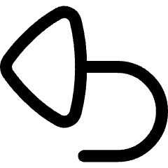 Triangle Arrow Turn Backward Large Icon from Flex Line Set