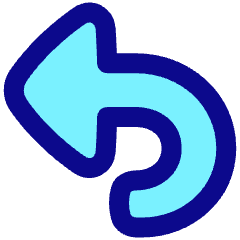 Triangle Arrow Turn Backward Large Icon from Plump Pop Set