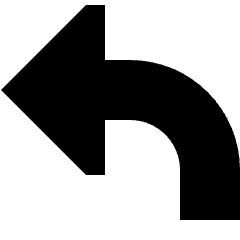 Triangle Arrow Turn Backward Large Icon from Sharp Solid Set