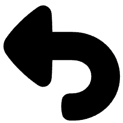 Triangle Arrow Turn Backward Large Icon from Plump Solid Set