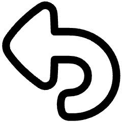Triangle Arrow Turn Backward Large Icon from Plump Line Set