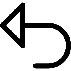 Triangle Arrow Turn Backward Large Icon from Core Line Set
