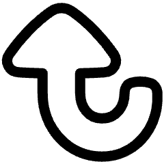 Triangle Arrow Turn Down Large Icon from Plump Line Set