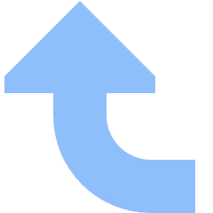 Triangle Arrow Turn Up Left Large Icon from Sharp Flat Set