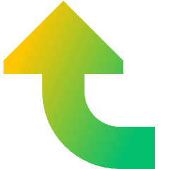 Triangle Arrow Turn Up Left Large Icon from Sharp Gradient Set