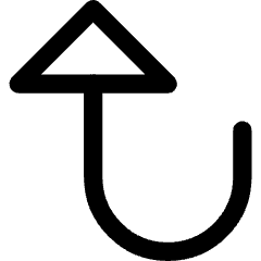 Triangle Arrow Turn Down Large Icon from Core Line Set