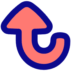 Triangle Arrow Turn Down Large Icon from Plump Pop Set