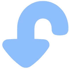 Triangle Arrow Turn Down Left Large Icon from Plump Flat Set