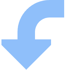 Triangle Arrow Turn Down Left Large Icon from Sharp Flat Set