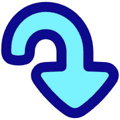 Triangle Arrow Turn Down Right Large Icon from Plump Pop Set