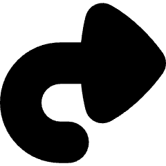 Triangle Arrow Turn Forward Large Icon from Flex Solid Set