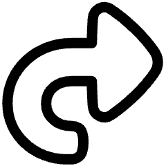 Triangle Arrow Turn Forward Large Icon from Plump Line Set