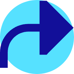 Triangle Arrow Turn Forward Large Icon from Sharp Pop Set