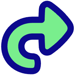 Triangle Arrow Turn Forward Large Icon from Plump Pop Set