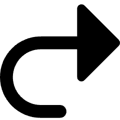 Triangle Arrow Turn Forward Large Icon from Core Remix Set