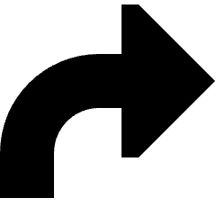 Triangle Arrow Turn Forward Large Icon from Sharp Solid Set