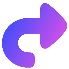 Triangle Arrow Turn Forward Large Icon from Plump Gradient Set