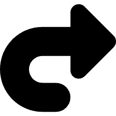 Triangle Arrow Turn Forward Large Icon from Core Solid Set