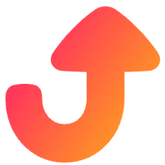 Triangle Arrow Turn Up Large Icon from Plump Gradient Set