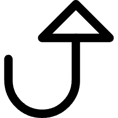 Triangle Arrow Turn Up Large Icon from Core Line Set