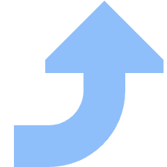Triangle Arrow Turn Up Right Large Icon from Sharp Flat Set