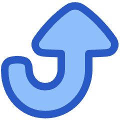 Triangle Arrow Turn Up Large Icon from Plump Duo Set