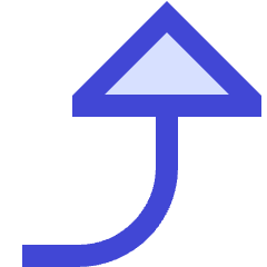 Triangle Arrow Turn Up Right Large Icon from Sharp Duo Set