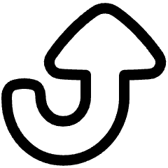 Triangle Arrow Turn Up Large Icon from Plump Line Set