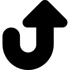 Triangle Arrow Turn Up Large Icon from Core Solid Set