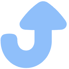 Triangle Arrow Turn Up Large Icon from Plump Flat Set