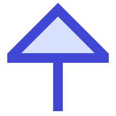 Triangle Arrow Up Large 1 Icon from Sharp Duo Set