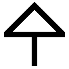 Triangle Arrow Up Large 1 Icon from Sharp Line Set