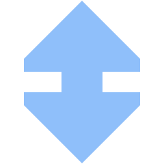 Triangle Arrow Vertical Large Icon from Sharp Flat Set