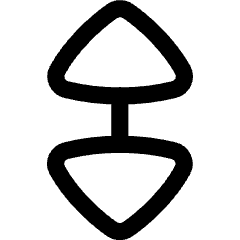 Triangle Arrow Vertical Large Icon from Flex Line Set
