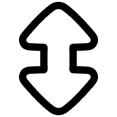 Triangle Arrow Vertical Large Icon from Plump Line Set