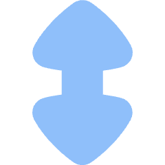 Triangle Arrow Vertical Large Icon from Flex Flat Set