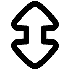 Triangle Arrow Vertical Large Icon from Plump Remix Set