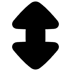 Triangle Arrow Vertical Large Icon from Plump Solid Set